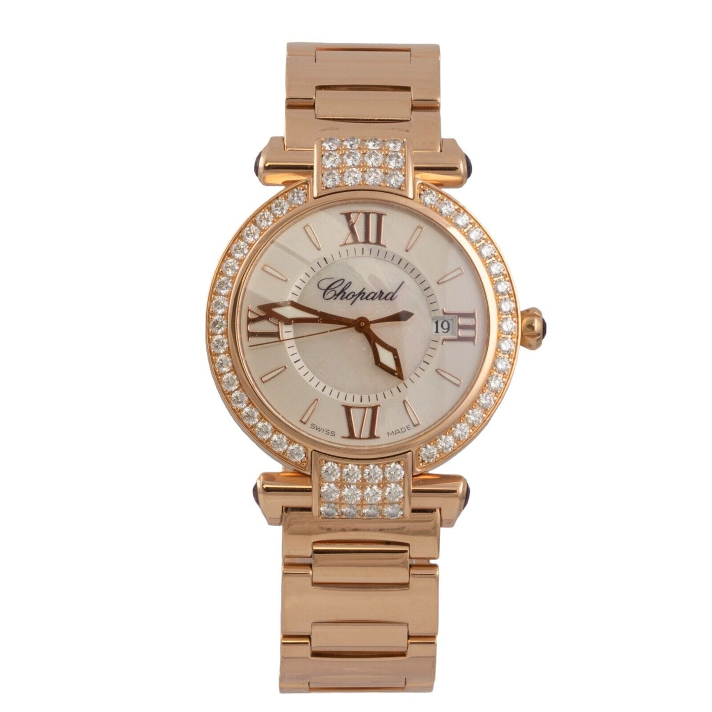 Chopard Imperiale 4221 18k 750 Rose Gold Diamond MOP Roman Dial 36mm Watch