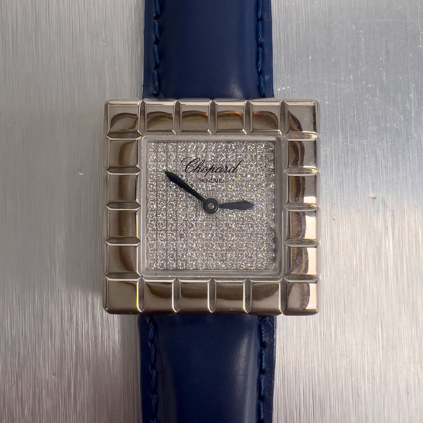 Ladies Chopard Ice Cube by De Grisogono 127407 60.6 Grams 18k White Gold Watch