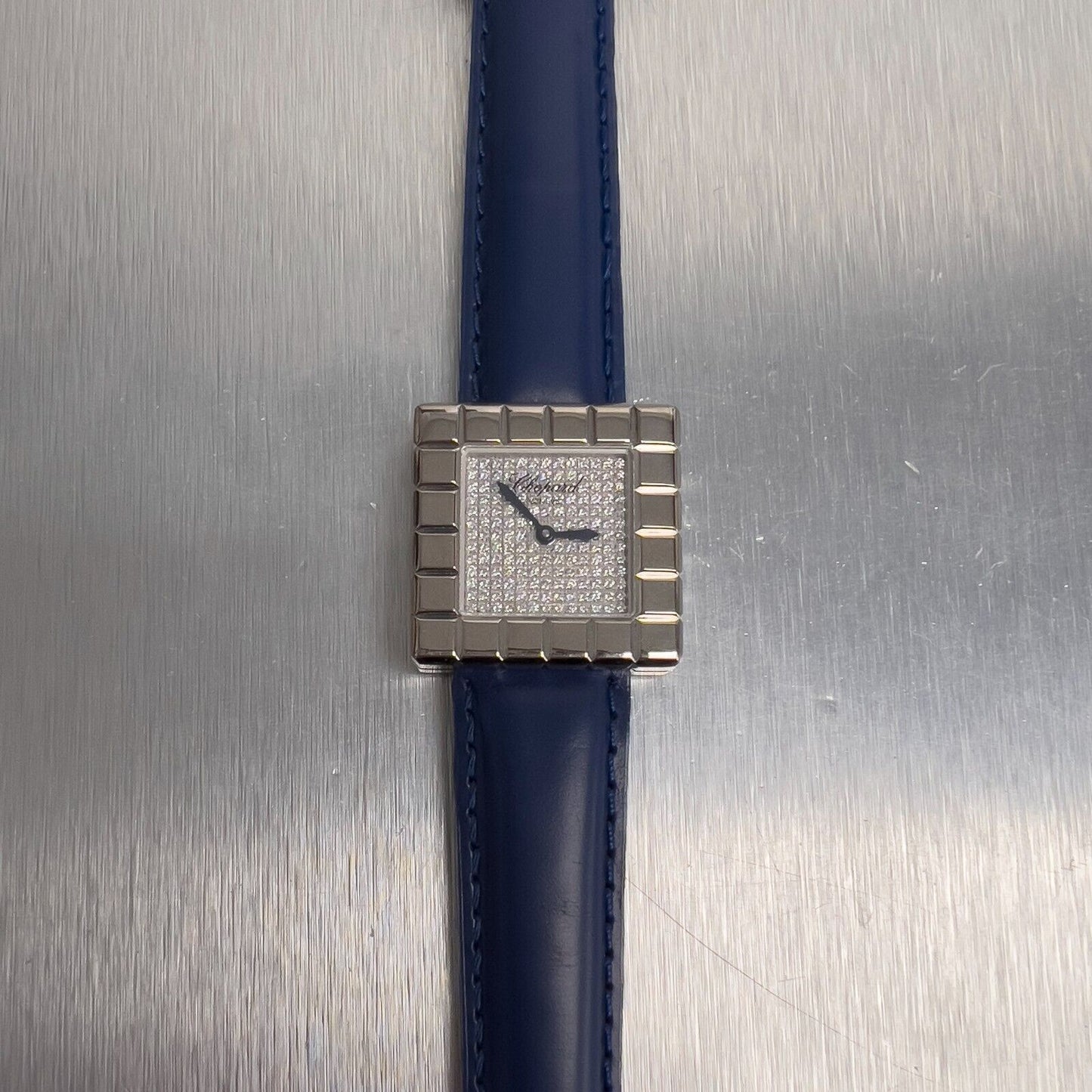 Ladies Chopard Ice Cube by De Grisogono 127407 60.6 Grams 18k White Gold Watch