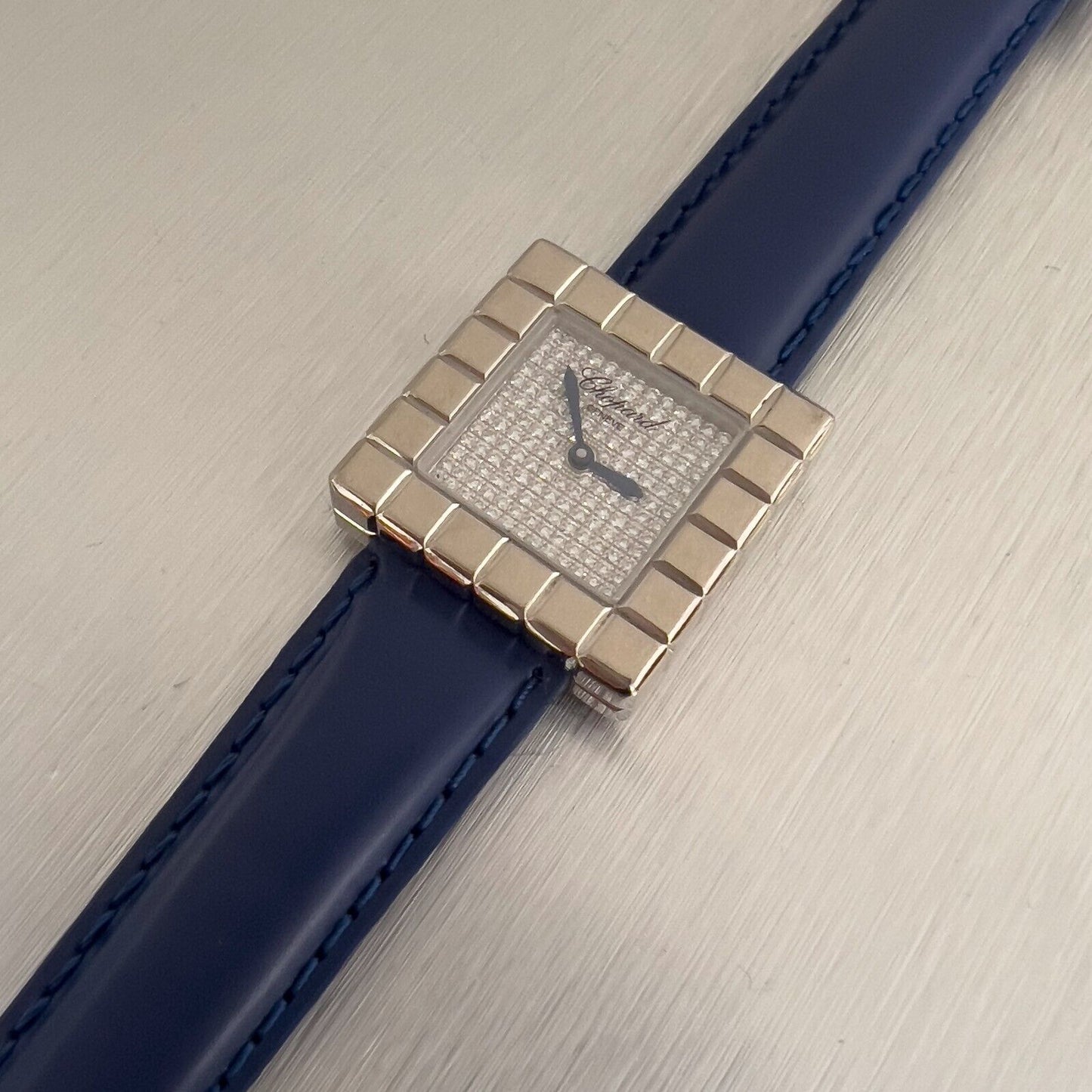 Ladies Chopard Ice Cube by De Grisogono 127407 60.6 Grams 18k White Gold Watch