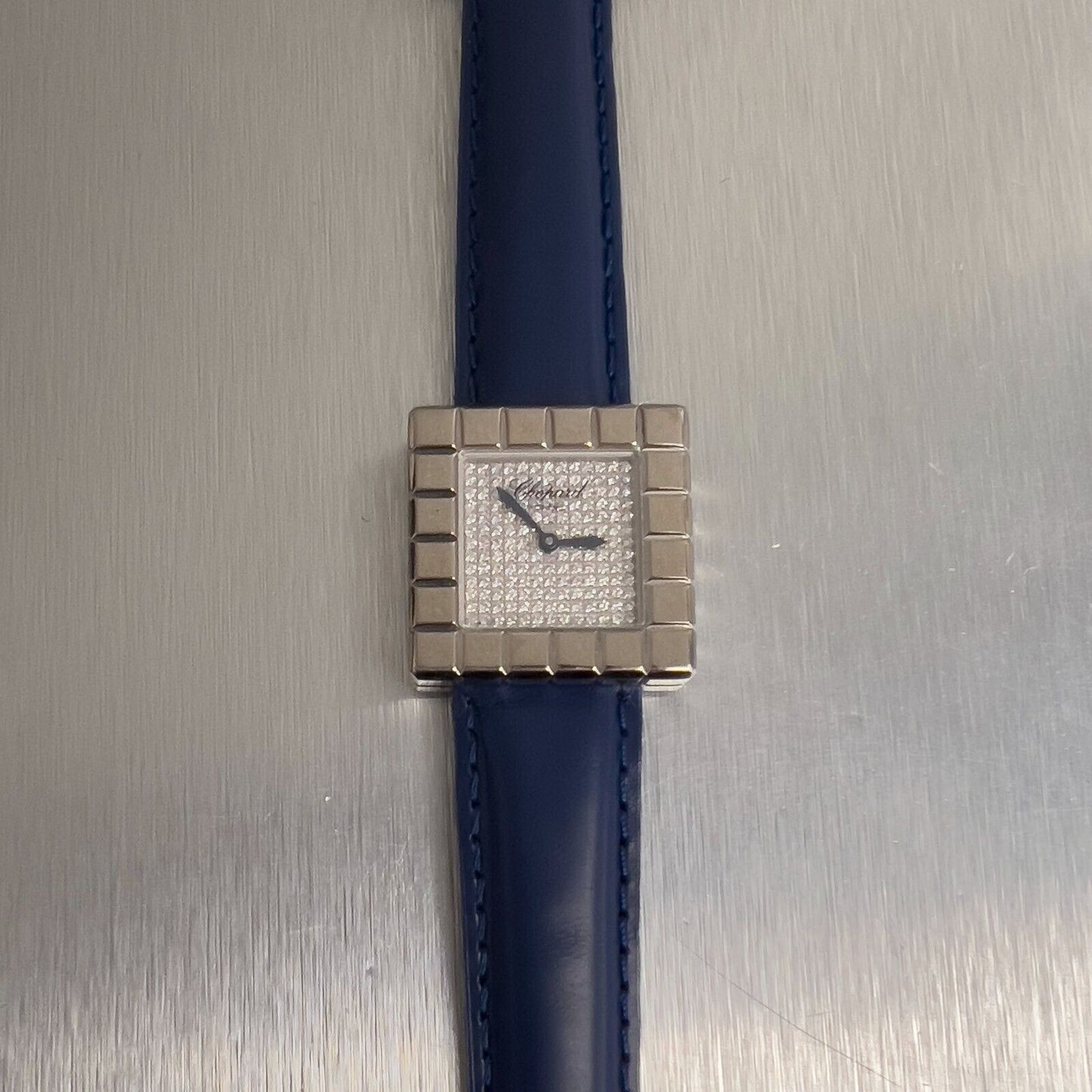 Ladies Chopard Ice Cube by De Grisogono 127407 60.6 Grams 18k White Gold Watch