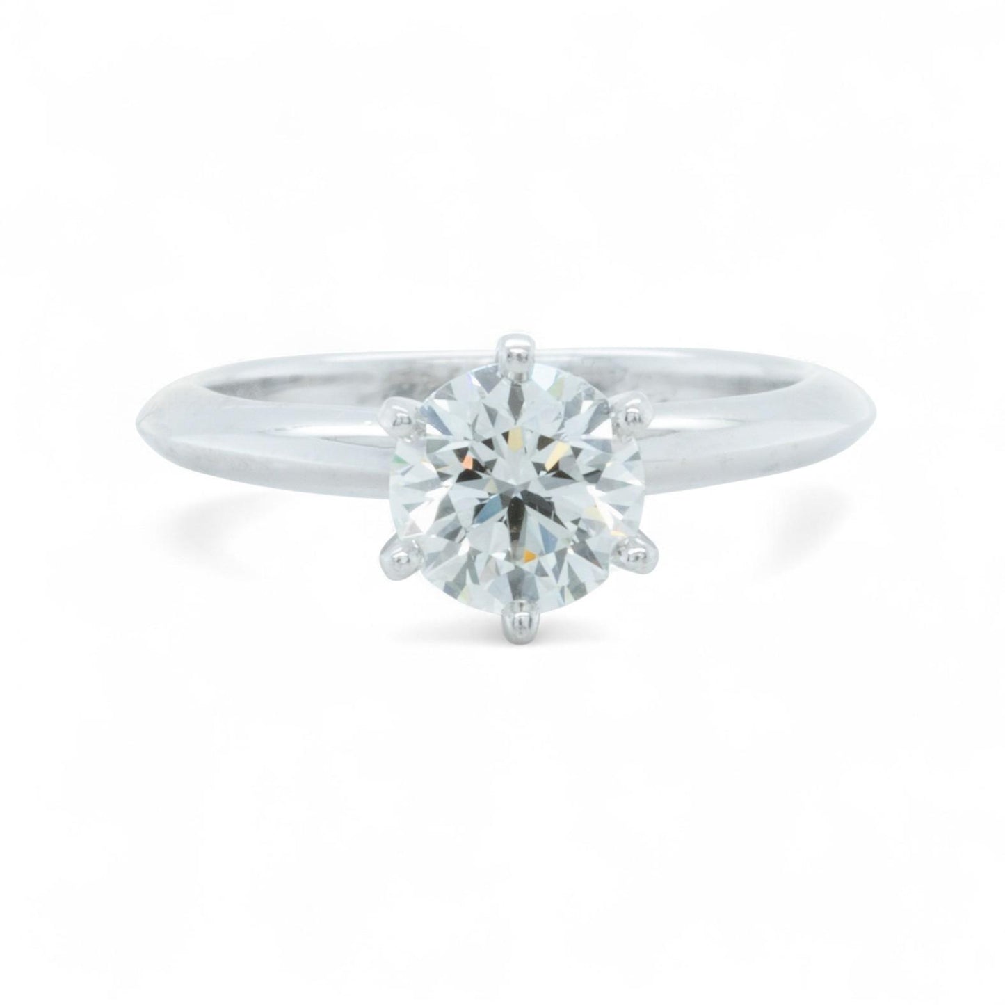 Tiffany & Co Platinum Diamond Engagement Wedding Ring Set 0.93ct I VVS2 BOX CERT