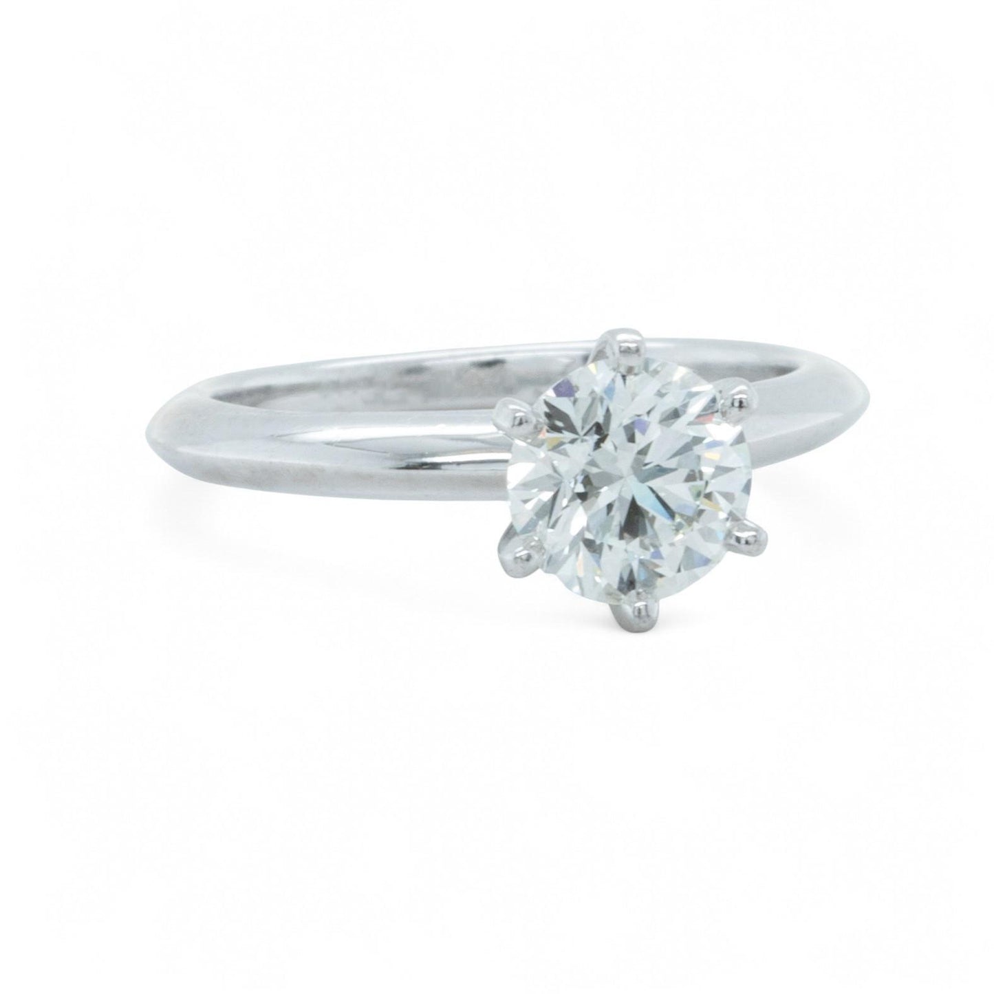 Tiffany & Co Platinum Diamond Engagement Wedding Ring Set 0.93ct I VVS2 BOX CERT