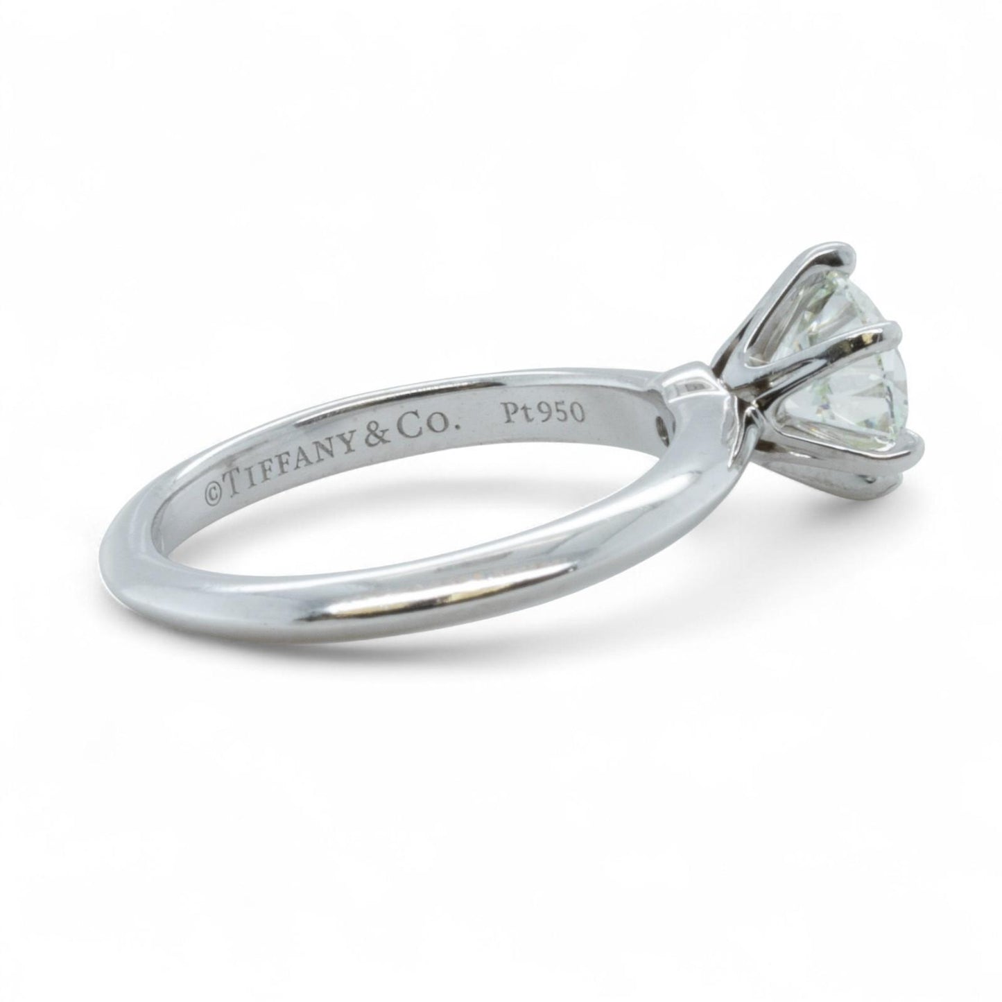 Tiffany & Co Platinum Diamond Engagement Wedding Ring Set 0.93ct I VVS2 BOX CERT