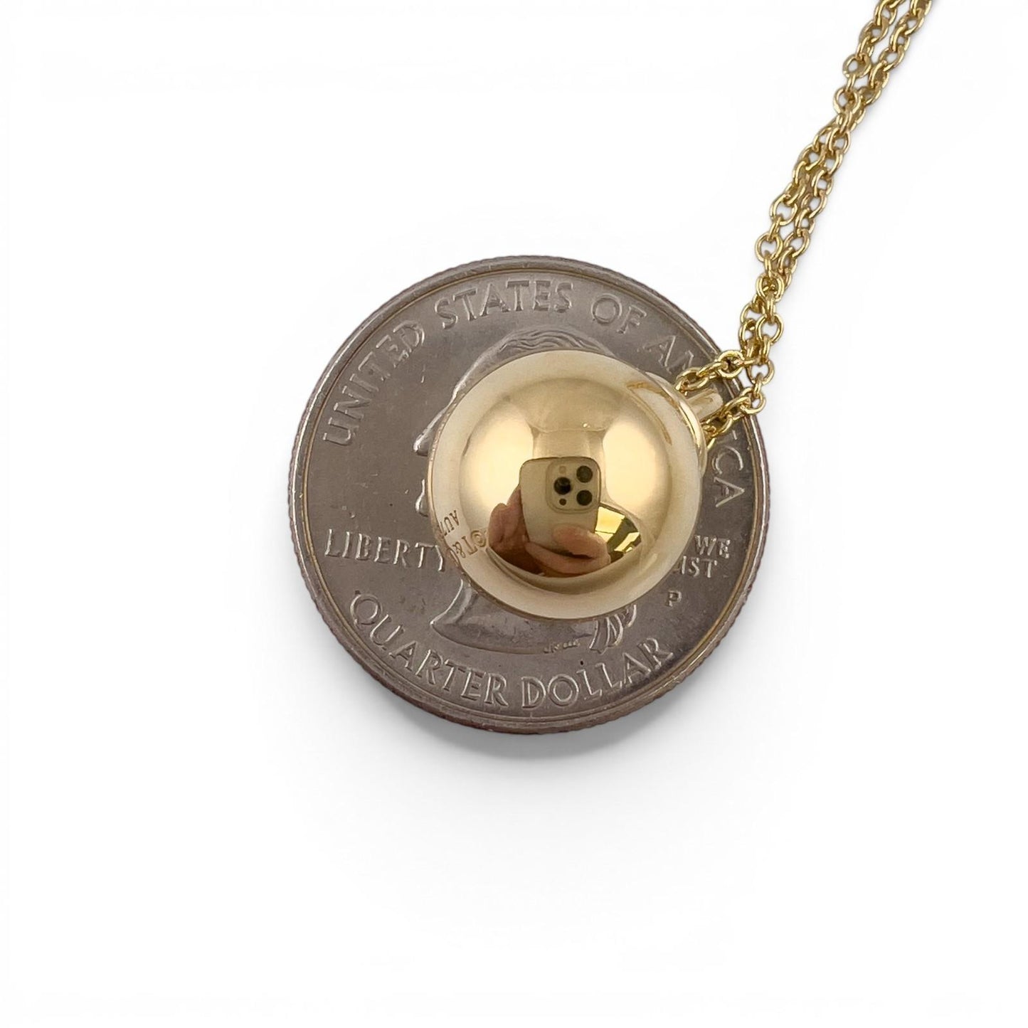 Tiffany & Co. HardWear Ball 18k Yellow Gold 12.5mm Necklace 9.2g 18.5" / 21"