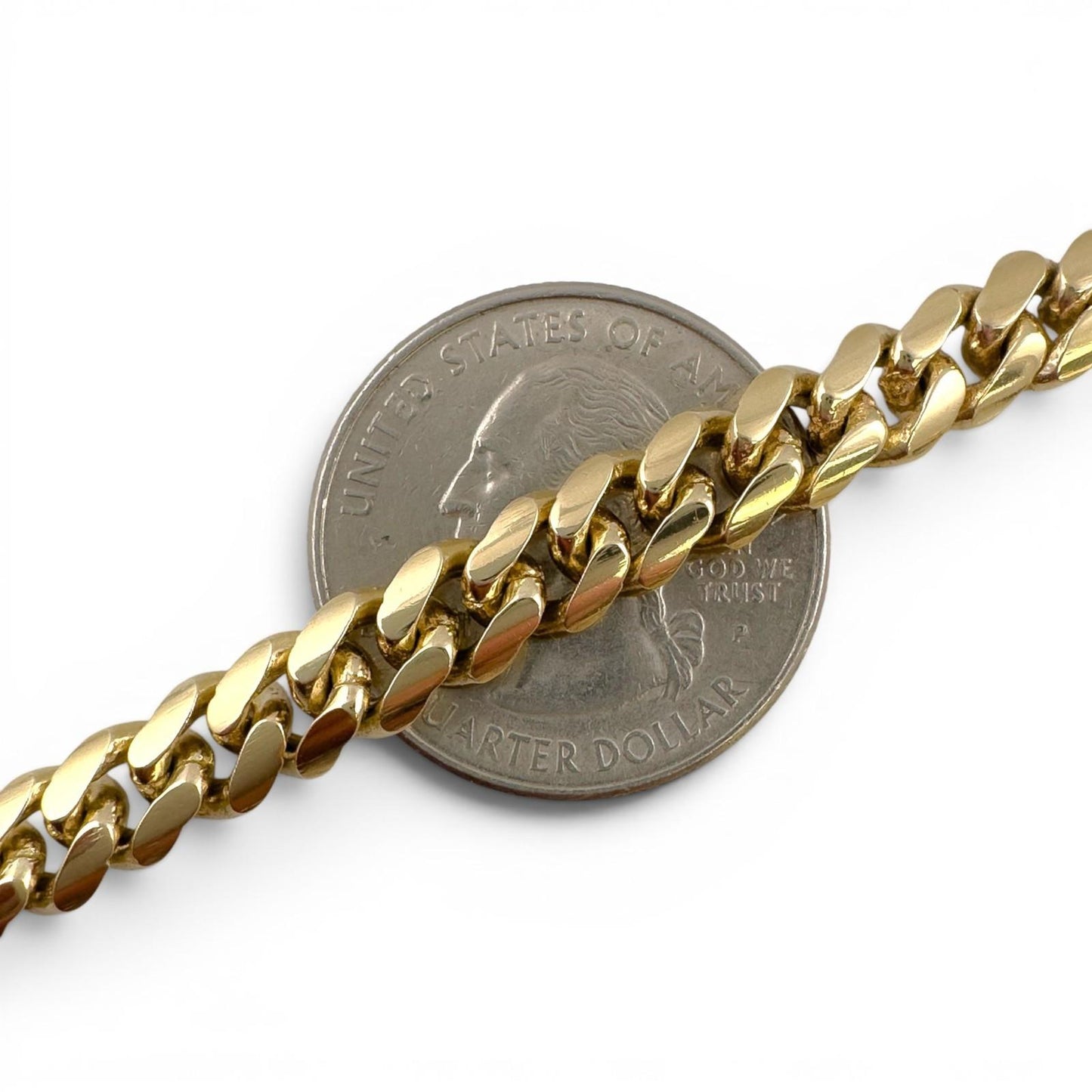 14k Yellow Gold Miami Cuban Link 6.7mm Chain Hidden Box Clasp Necklace 23" 56.9g
