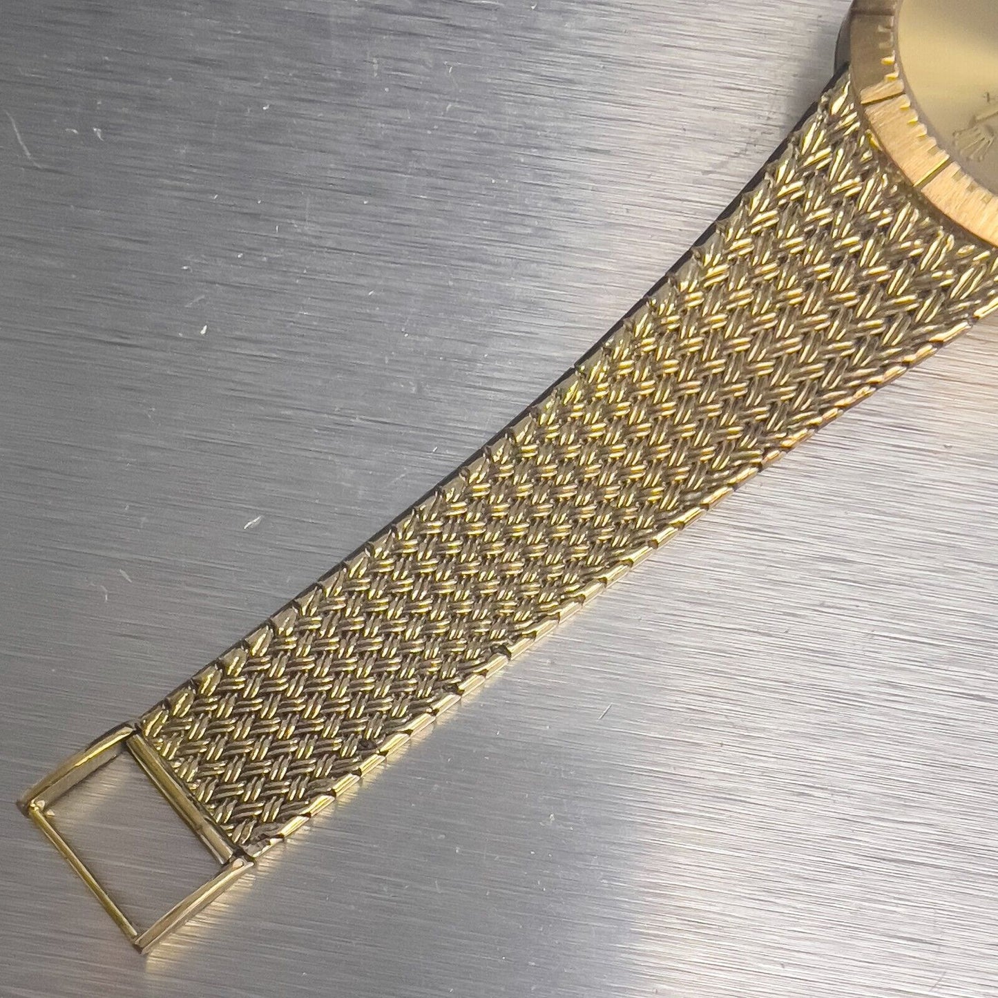 Rolex Cellini 4083 Cal. 1601 14k & 18k Yellow Gold Champagne Dial 29x33mm Watch