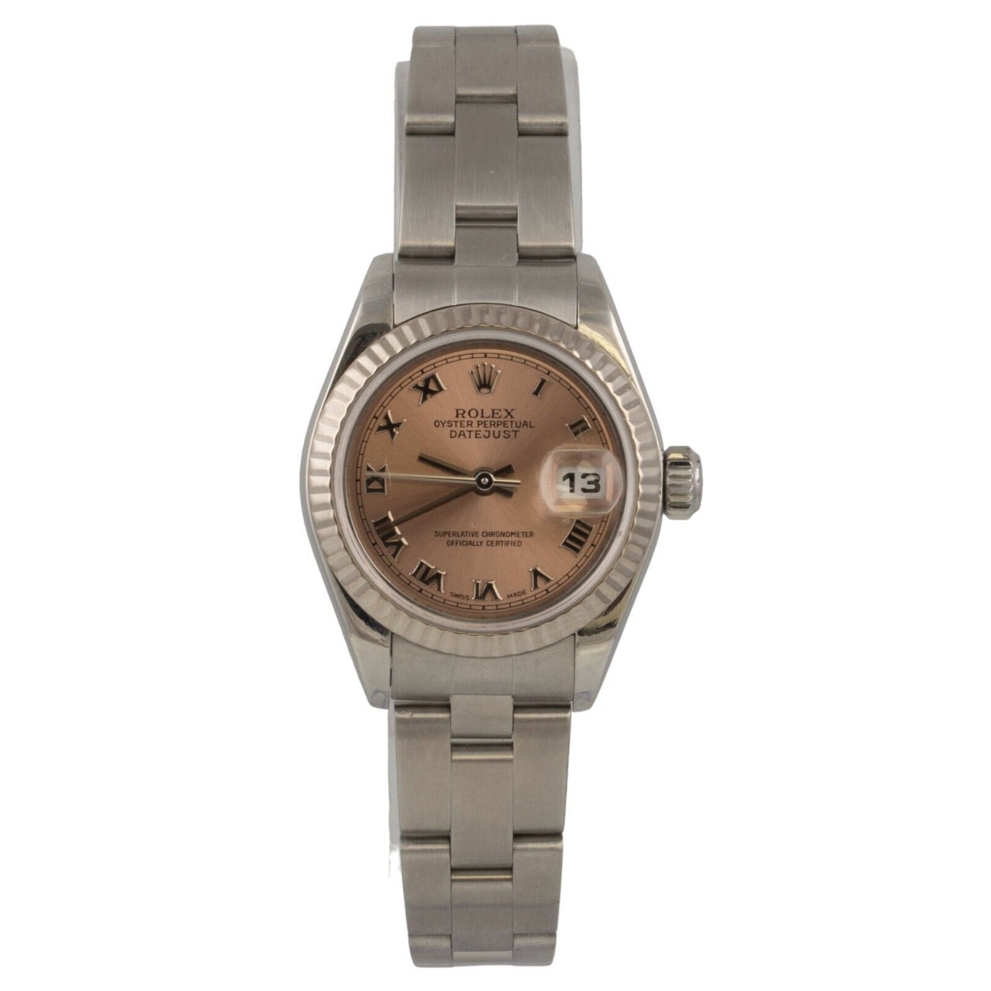 2002 Rolex Datejust 79174 18k Gold & Stainless Salmon Dial 26mm Ladies Watch