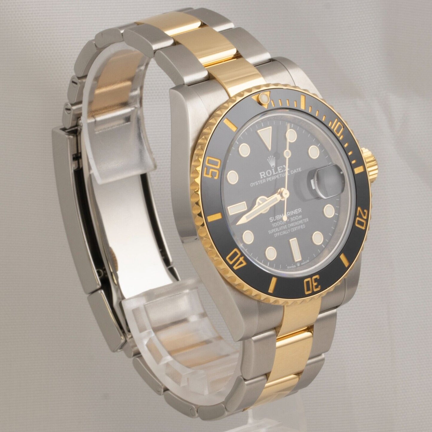 2021 Rolex Submariner 18k Gold & Stainless Steel Black 41mm 126613 LN BOX PAPERS