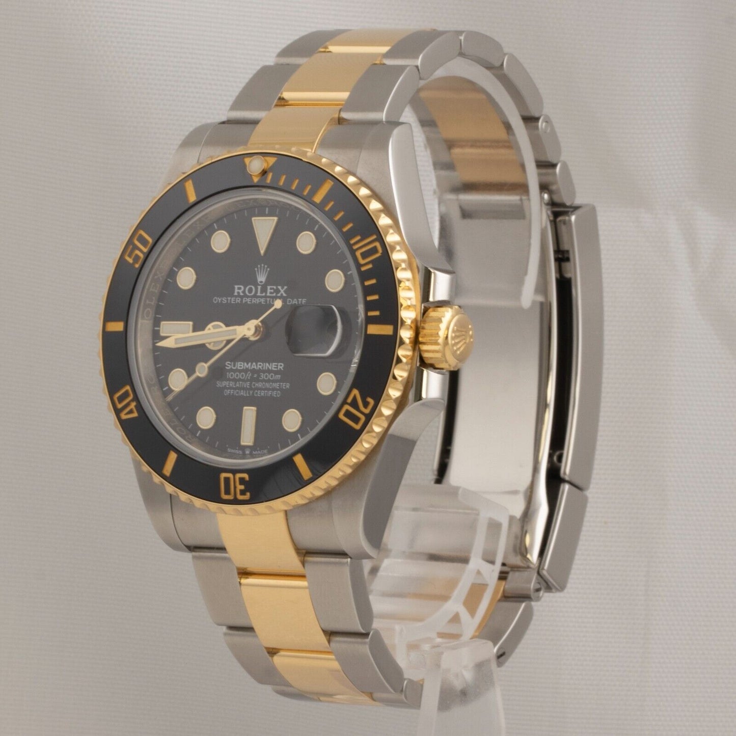 2021 Rolex Submariner 18k Gold & Stainless Steel Black 41mm 126613 LN BOX PAPERS