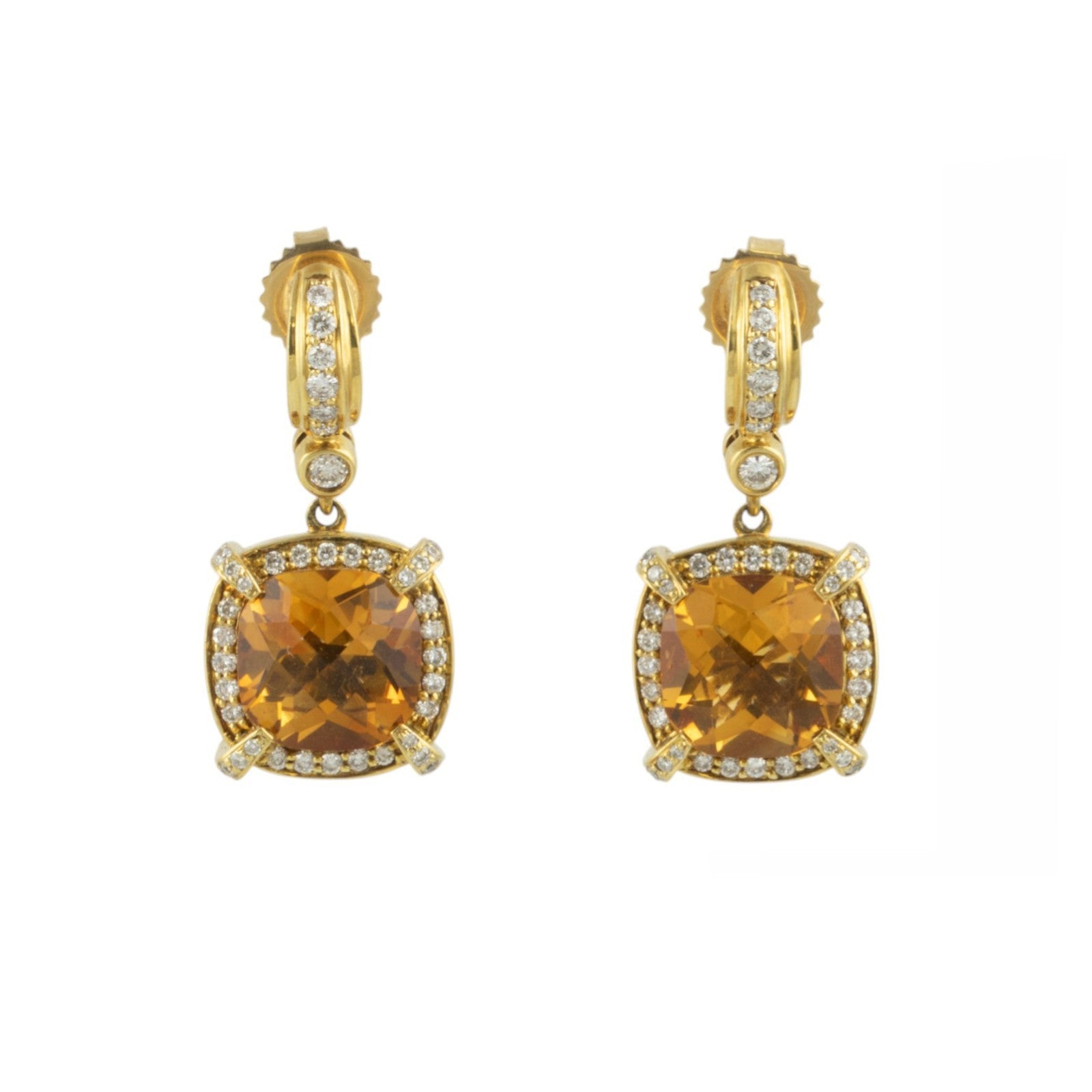 ◆STONEHENgE◆ Grain 14K Brown Diamond One Touch Earrings SA StoneHenge 14K One Touch Single Earrings SA24BB2K 14K Rose