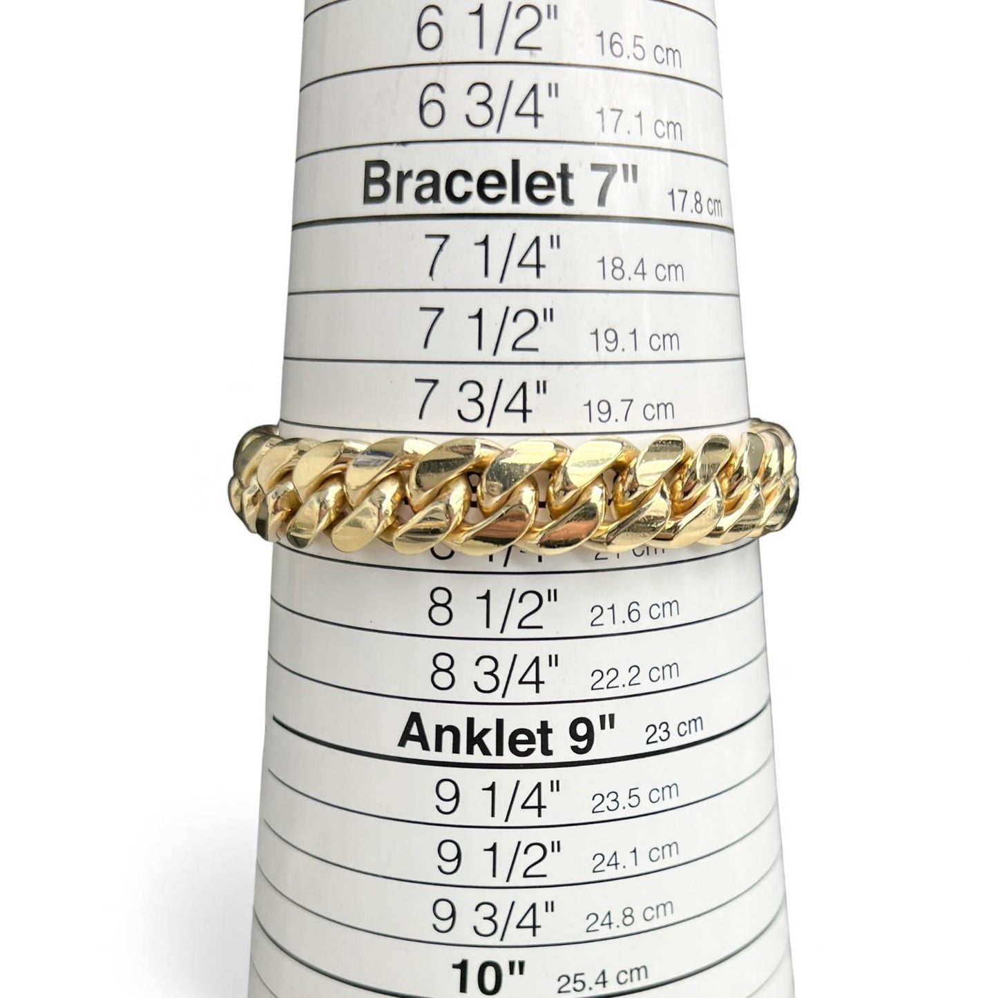 14k Yellow Gold Cuban Link 13mm Double Locking Box Clasp Bracelet 8.75" 125.1g
