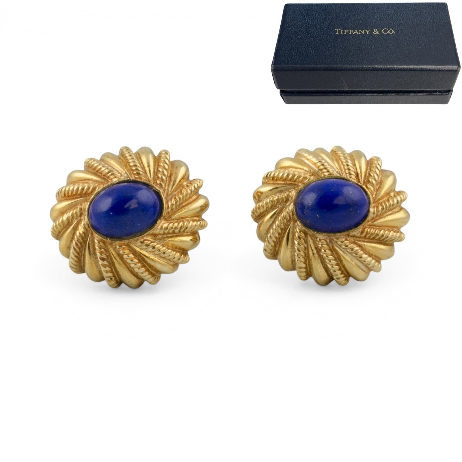 Tiffany & Co. Schlumberger 18k Yellow Gold Cabochon Lapis Lazuli