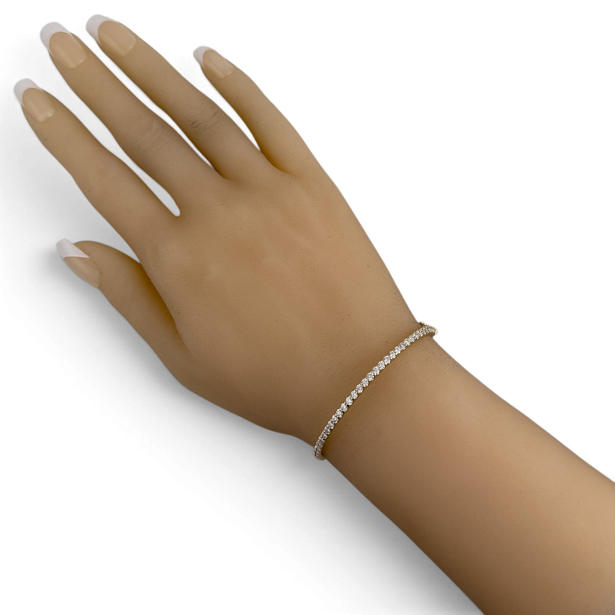 14k Yellow Gold Diamond Hinged Bangle Bracelet 1.30ctw H SI1-SI2 Size 6.5"