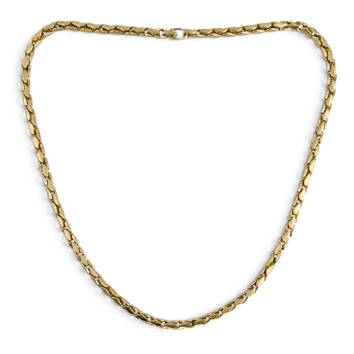 David Yurman Fluted Chain 22" Necklace 18k Yellow Gold, 5mm w/ POUCH & RECEIPT