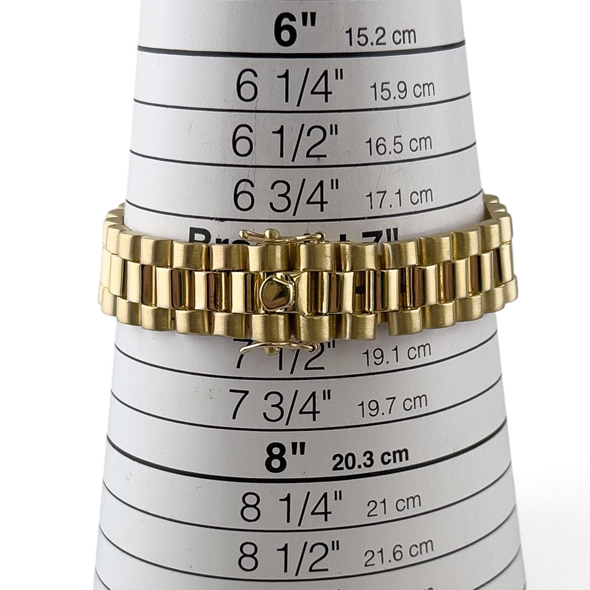 14k Yellow Gold Diamond President Link 14mm Bracelet 3.35ctw G-H SI1 7.5" 68.5g