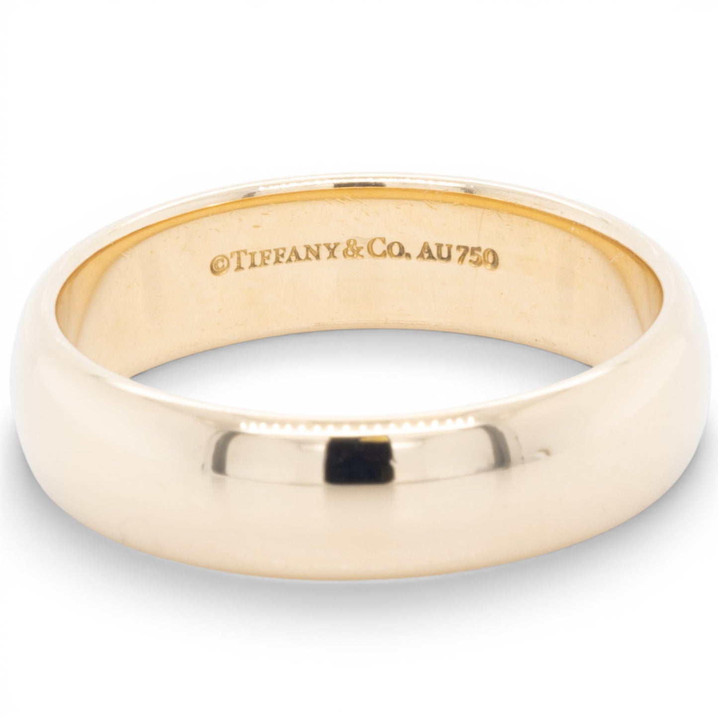 Tiffany & Co. Forever Mens 18k Yellow Gold Domed 6mm Wedding Band Size 10.5 9.4g