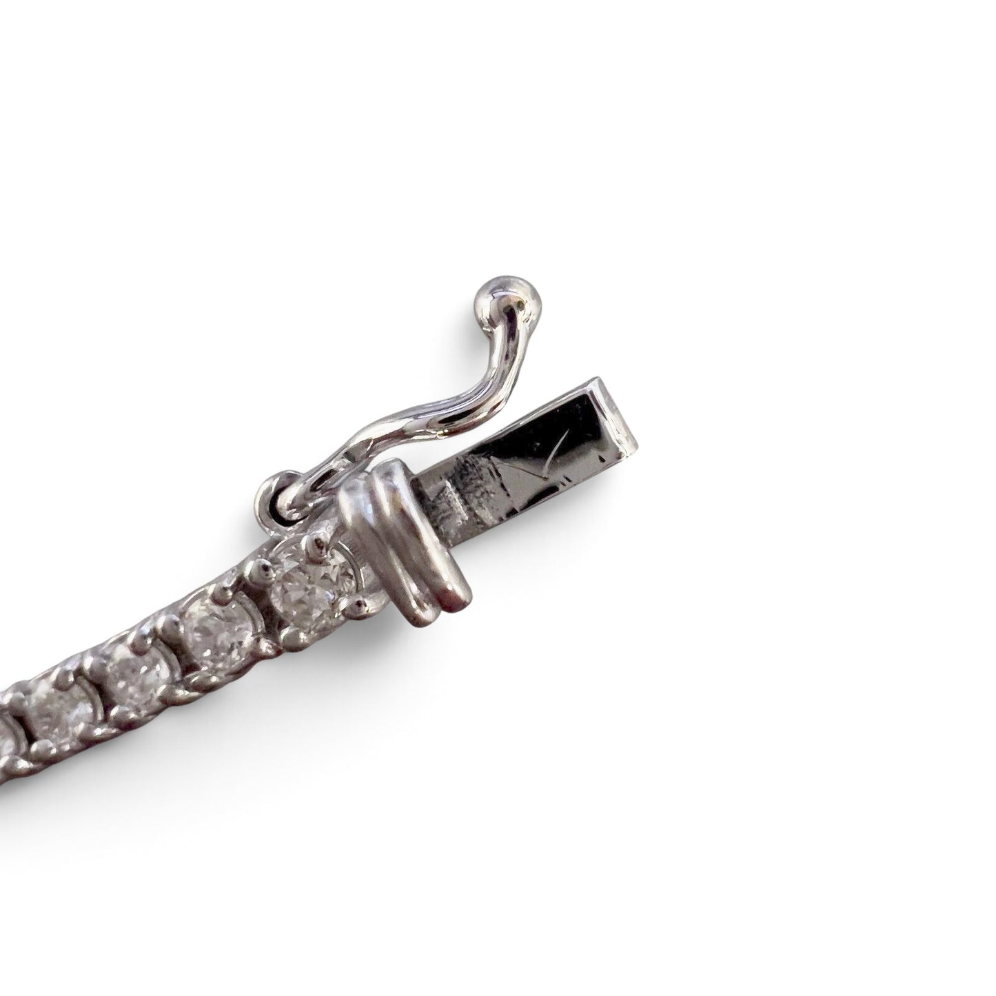 14k White Gold Diamond Tennis Necklace 5.10ctw G-H SI1-SI2 18"