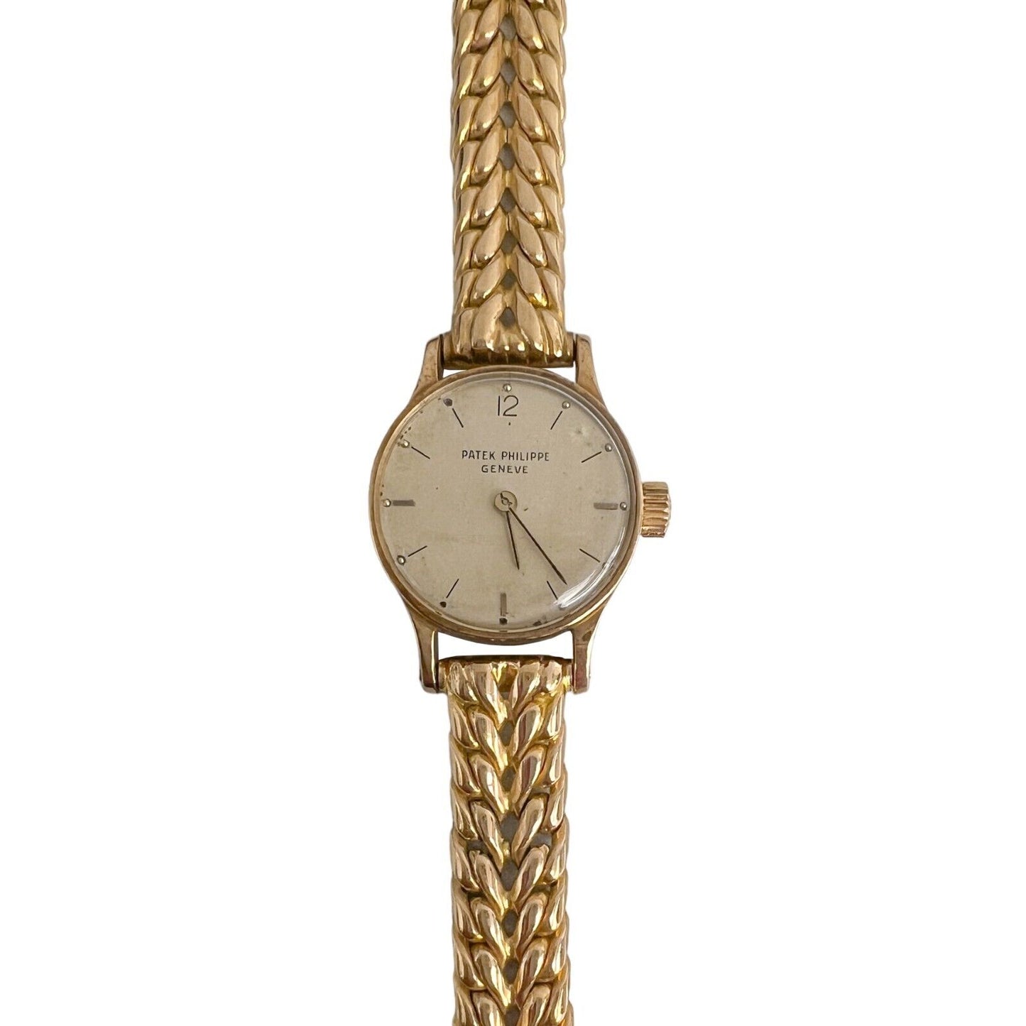 Patek Philippe 1289 Case & Bracelet / Longines 5LN Movement 18k Gold 20mm Watch