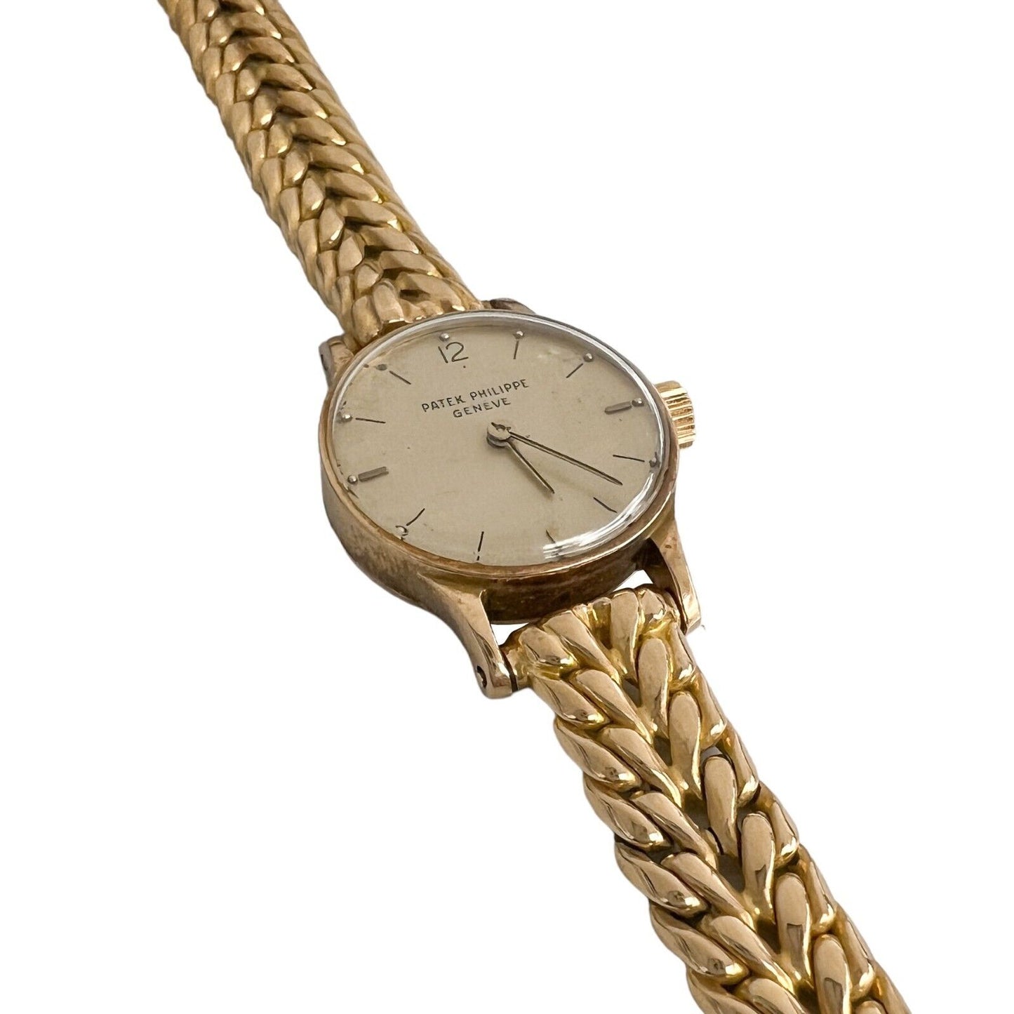 Patek Philippe 1289 Case & Bracelet / Longines 5LN Movement 18k Gold 20mm Watch
