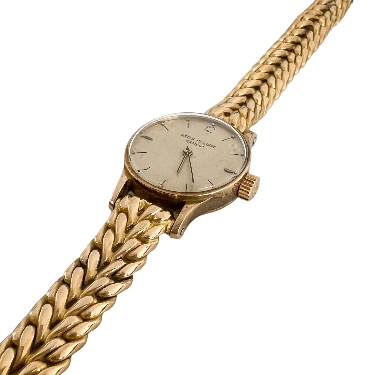 Patek Philippe 1289 Case & Bracelet / Longines 5LN Movement 18k Gold 20mm Watch