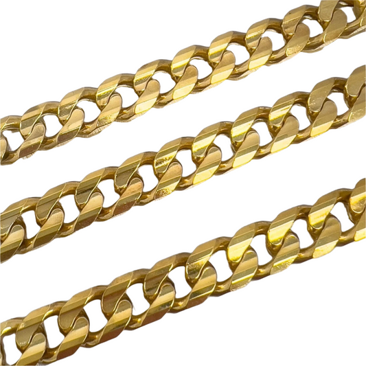 14k Yellow Gold Cuban Curb Link 8.50mm Chain Necklace 26.5" 104.8g HEAVY ITALY