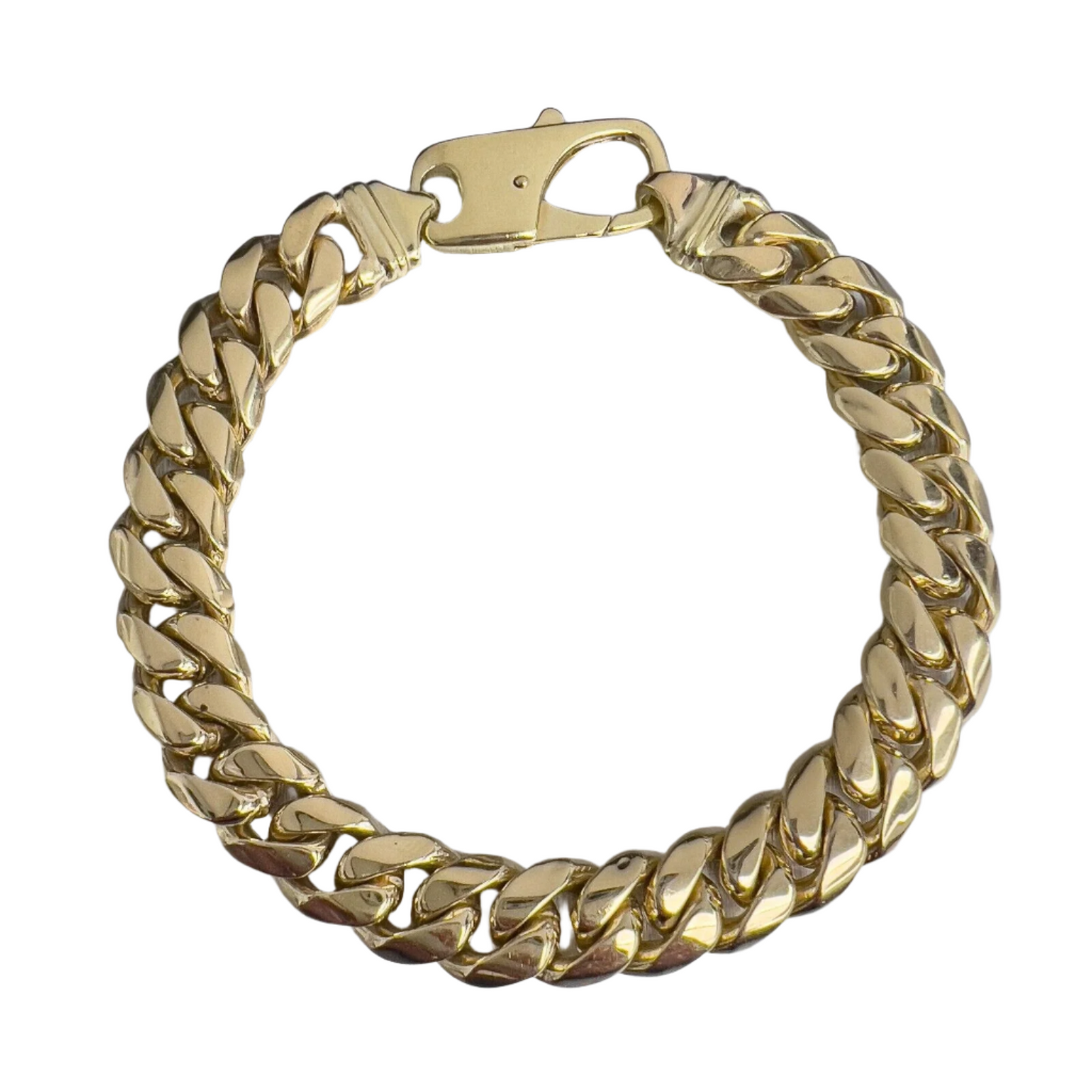 UnoAErre 1AR 14k Yellow Gold Miami Cuban Link 12.40mm Bracelet 9.5" HEAVY 110.7g