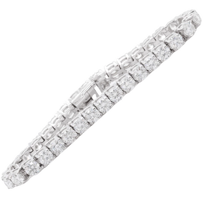 14k White Gold Diamond Tennis Bracelet 12.27ctw G SI1 6.50" 18.9g