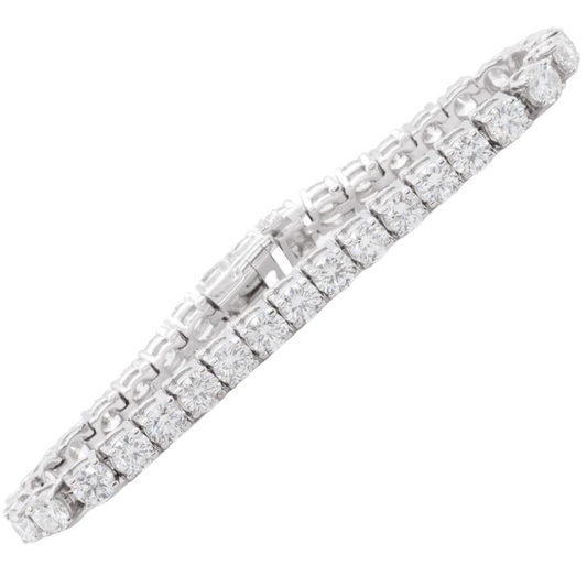 14k White Gold Diamond Tennis Bracelet 12.27ctw G SI1 6.50" 18.9g