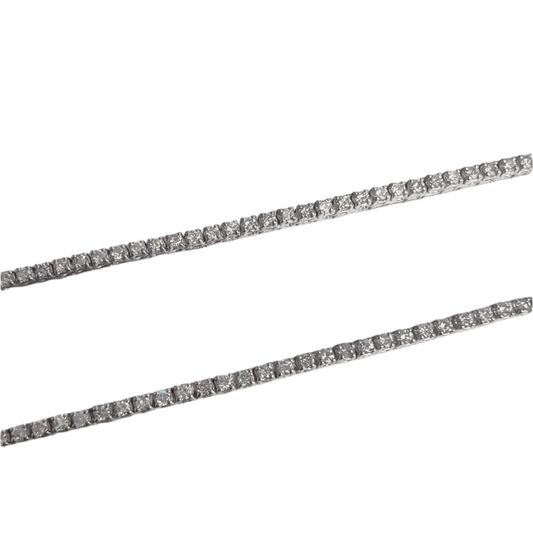 14k White Gold Diamond Tennis Necklace 5.26ctw G VS2-SI1 17"