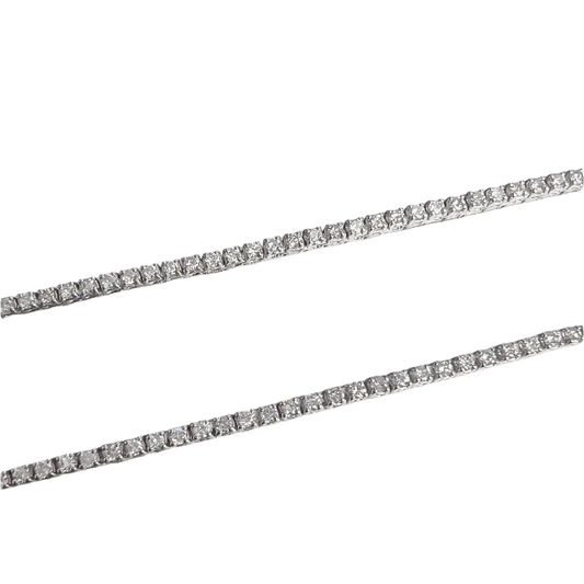 14k White Gold Diamond Tennis Necklace 5.26ctw G VS2-SI1 17"