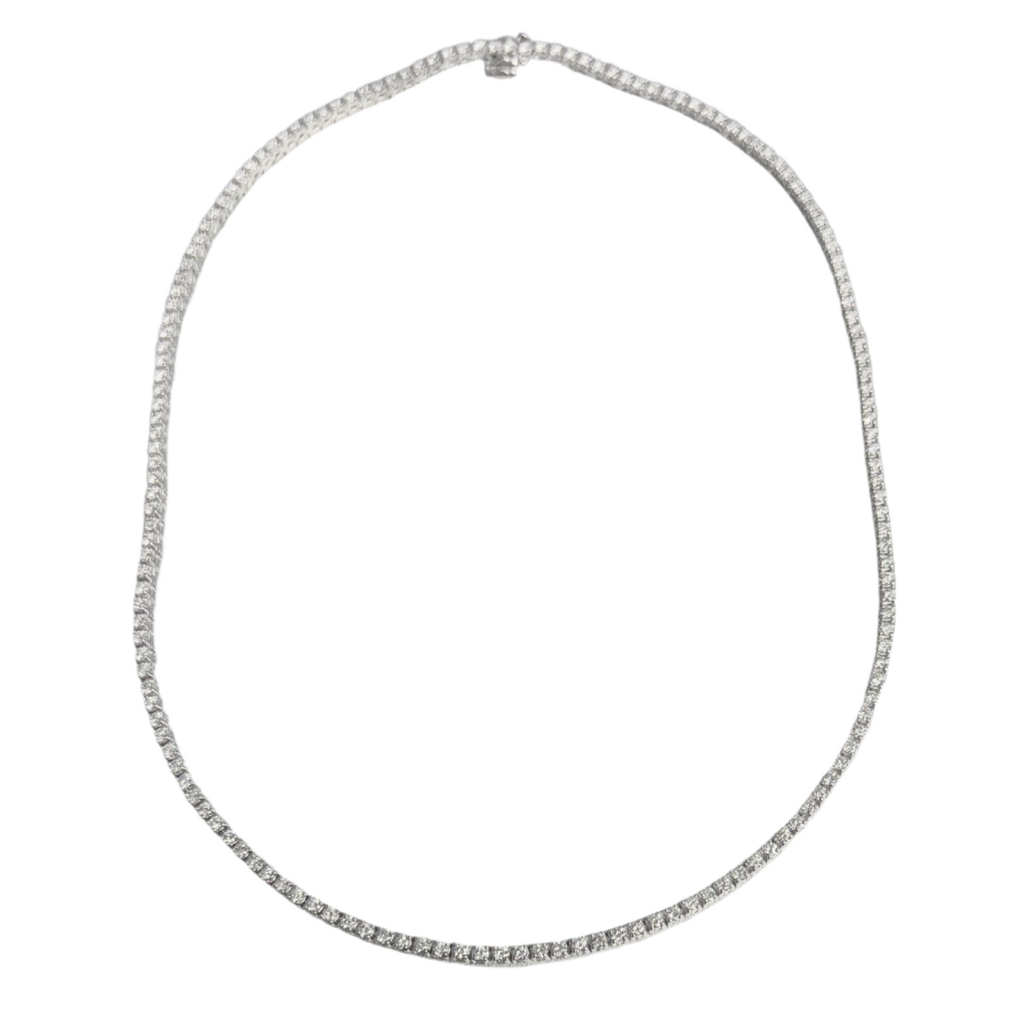 14k White Gold Diamond Tennis Necklace 5.35ctw G VS2-SI1 17"