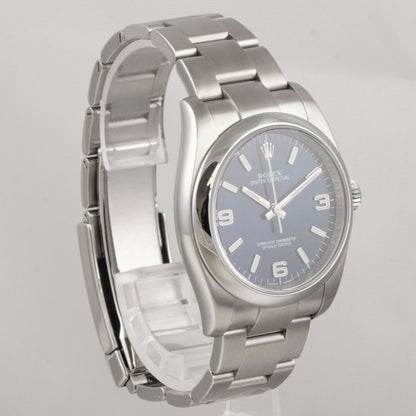 Rolex Oyster Perpetual Blue Dial Stainless Steel SMOOTH 36mm 116000 BOX & PAPERS