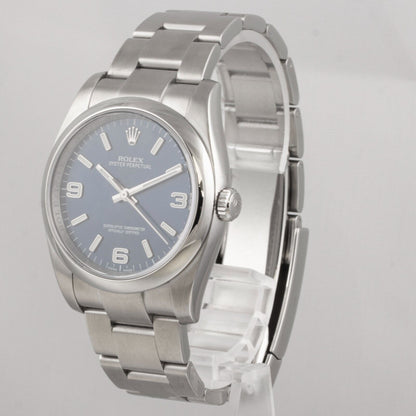 Rolex Oyster Perpetual Blue Dial Stainless Steel SMOOTH 36mm 116000 BOX & PAPERS