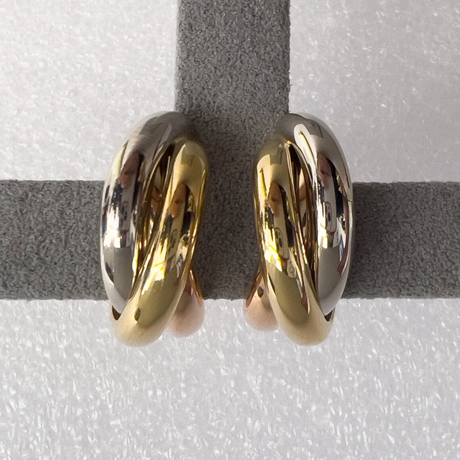 Cartier Trinity Tri Color 750 18k White Yellow & Rose Gold