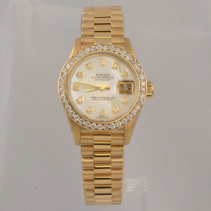 1999 Rolex DateJust President 79178 18k Yellow Gold MOP Dial 26mm Ladies w/ BOX