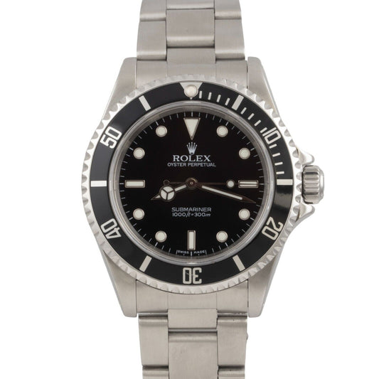 2004 Rolex Submariner No-Date Black 2 LINE Stainless Steel 40mm Watch 14060M