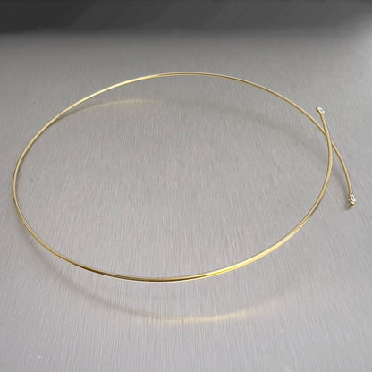 Tiffany & Co. Peretti 18k Gold Diamond Hoop Single Row Choker Necklace 15" - 16"