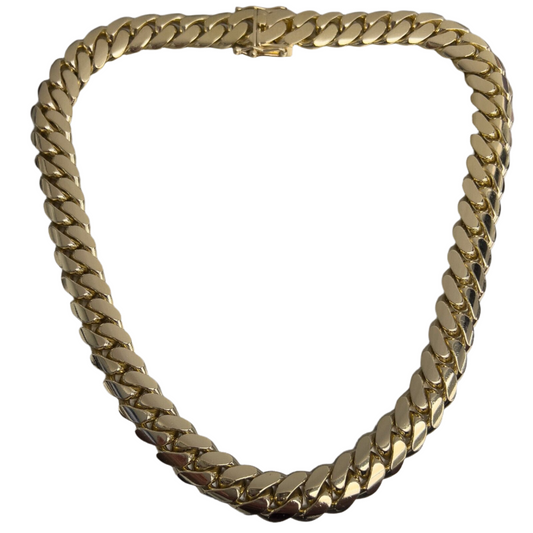14k Yellow Gold Miami Cuban Link 15.6mm Chain Necklace 407.8g 22" HEAVY HUGE