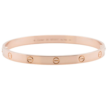 2022 Cartier Love 18k Rose Gold Bangle Bracelet Size 20 BOX & CERTIFICATE