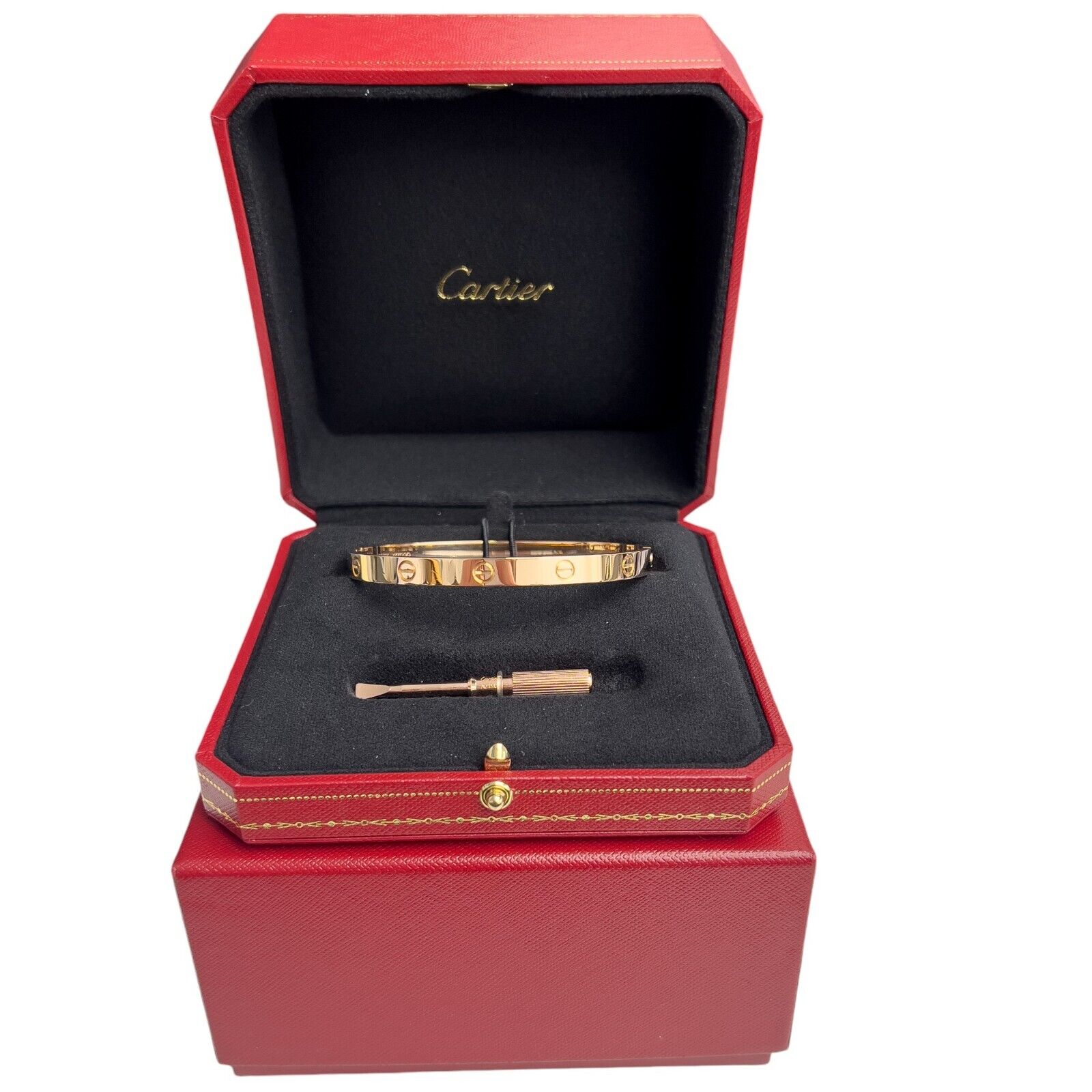 2022 Cartier Love 18k Rose Gold Bangle Bracelet Size 20 BOX