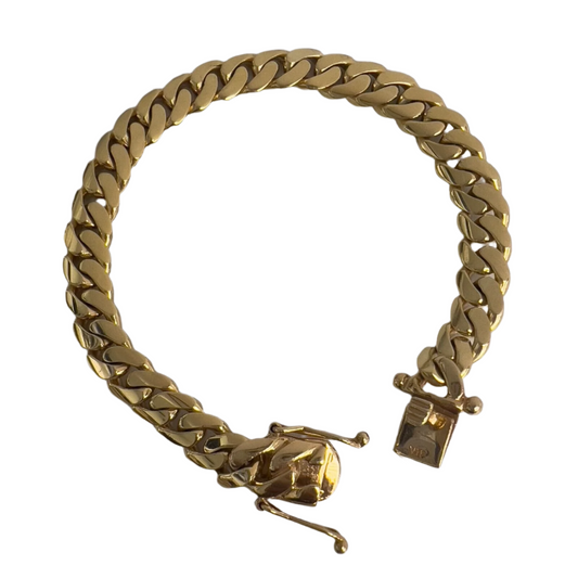 14k Yellow Gold Miami Cuban Link Hidden Box Clasp 9.30mm Bracelet 8.50" 55.9g