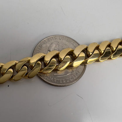 14k Yellow Gold Miami Cuban Link Hidden Box Clasp 9.30mm Bracelet 8.50" 55.9g