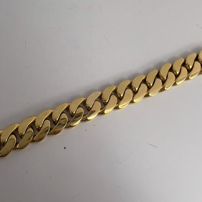 14k Yellow Gold Miami Cuban Link Hidden Box Clasp 9.30mm Bracelet 8.50" 55.9g