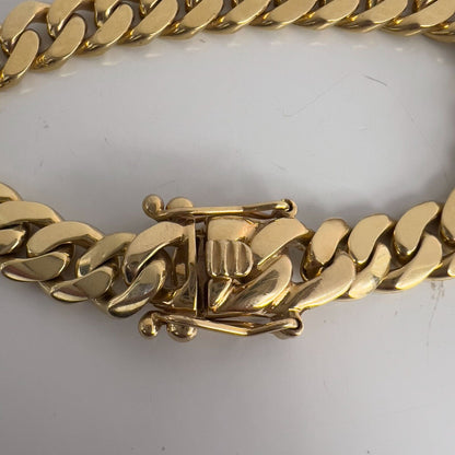 14k Yellow Gold Miami Cuban Link Hidden Box Clasp 9.30mm Bracelet 8.50" 55.9g