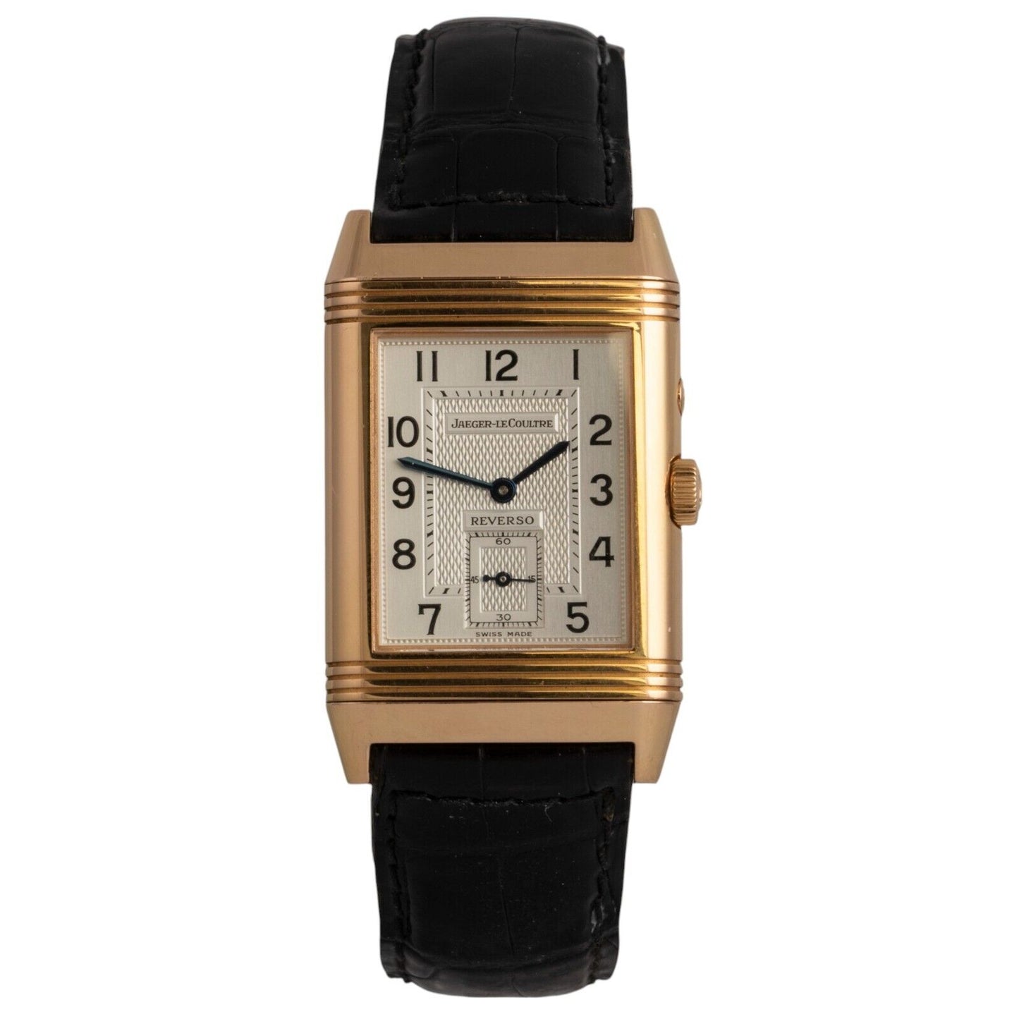 Jaeger Lecoultre Reverso 18k Rose Gold Night And Day Ref 270.2.54 Watch