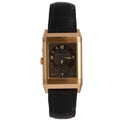 Jaeger Lecoultre Reverso 18k Rose Gold Night And Day Ref 270.2.54 Watch