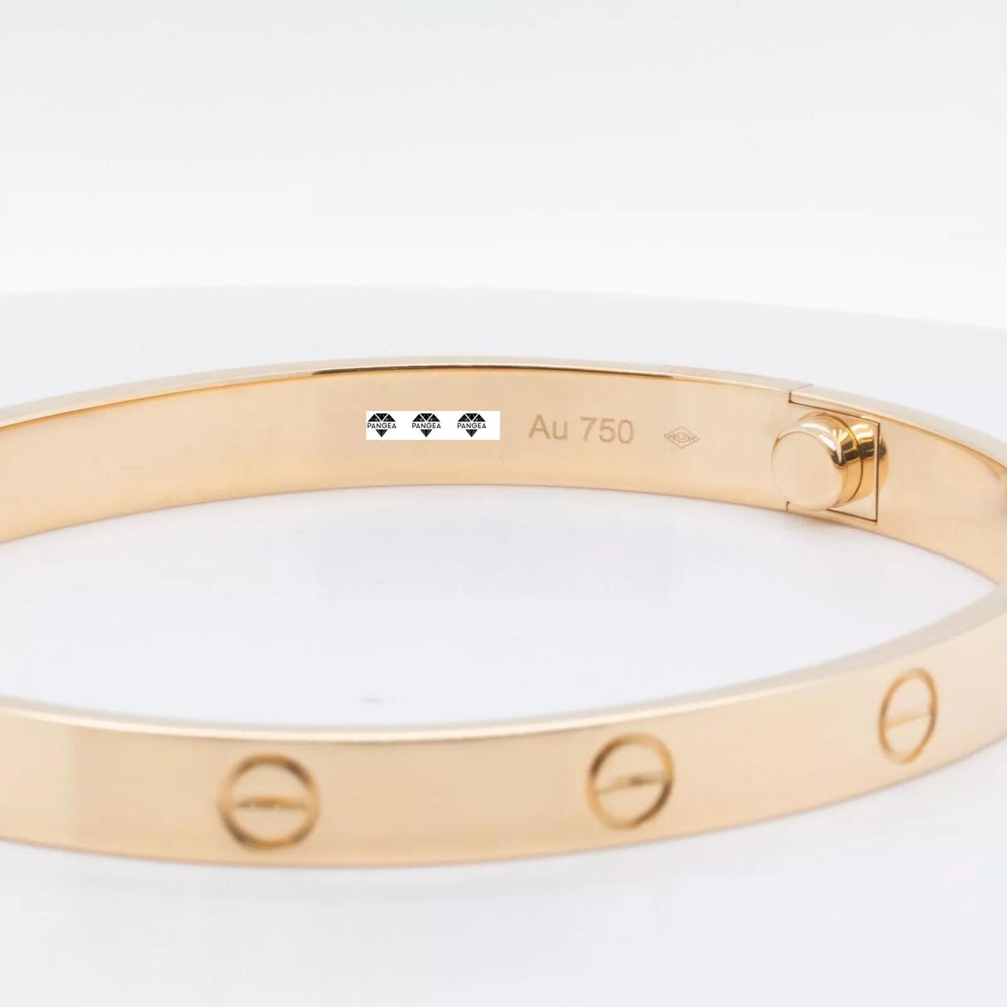 2024 NEW STYLE Cartier Love 18k Yellow Gold Bangle Bracelet Size 19 BAG BOX CERT