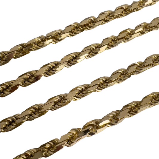 Men's 14k Yellow Gold Rope Chain 6.00mm Link Necklace 32" 113.4g THICK HEAVY