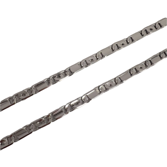 14k White Gold Fancy Mariner Anchor Link Chain Necklace 22" 29.4g 5.25mm